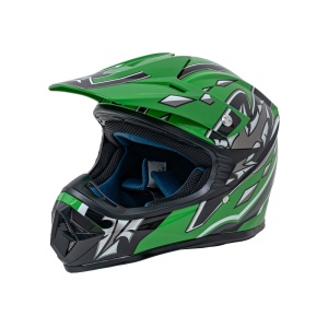Motocyklová helma Enduro velikost L zelená