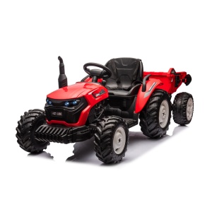 Elektrický traktor s přívěsem pro děti HC-306 24V červený