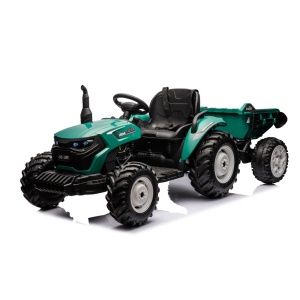 Elektrický traktor s přívěsem pro děti HC-306 24V tmavě zelený