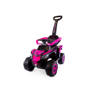 Speed MT280 Dětské elektrické odrážedlo | autíčko 3v1 s vodící tyčí NEW PINKY