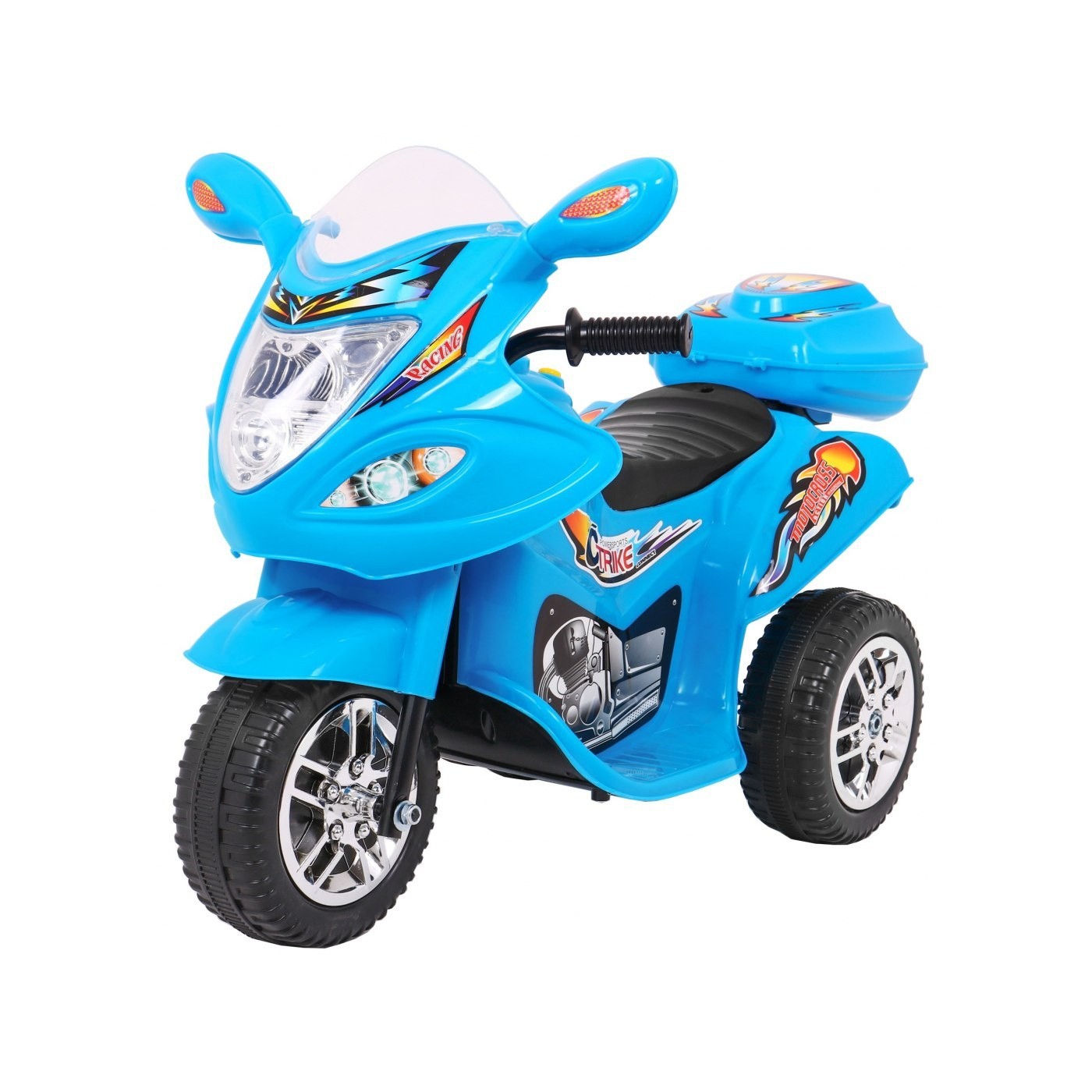 Dětská elektrická motorka skútr modrý