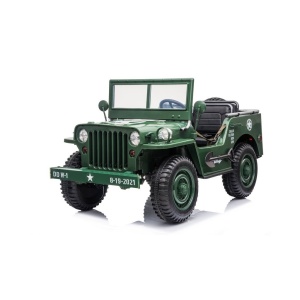 Dětský elektrický Jeep Willys 24V 4x4 třímístný zelený