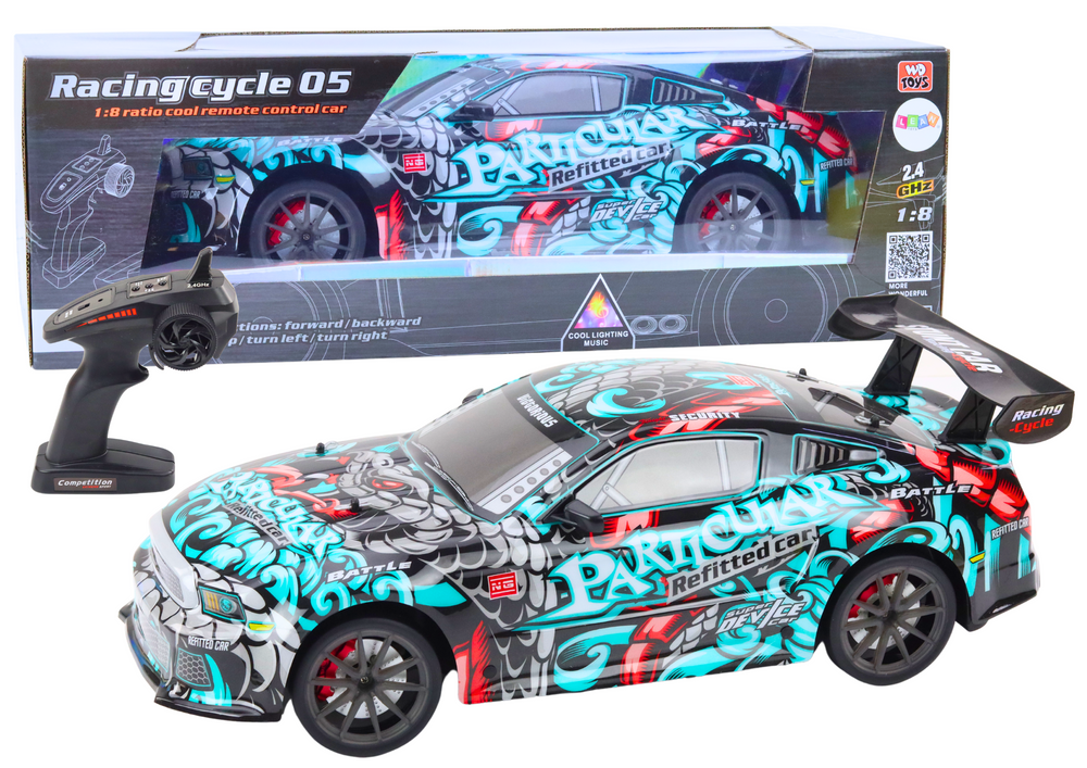 Sportovní auto na dálkové ovládání RC 1:8 graffiti