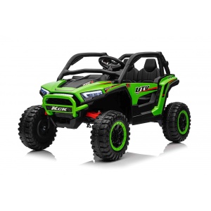Mamido Elektrické autíčko Buggy UTV KCK 4x4 zelené 24V | 800W | 50 kg | EVA | LED | 2