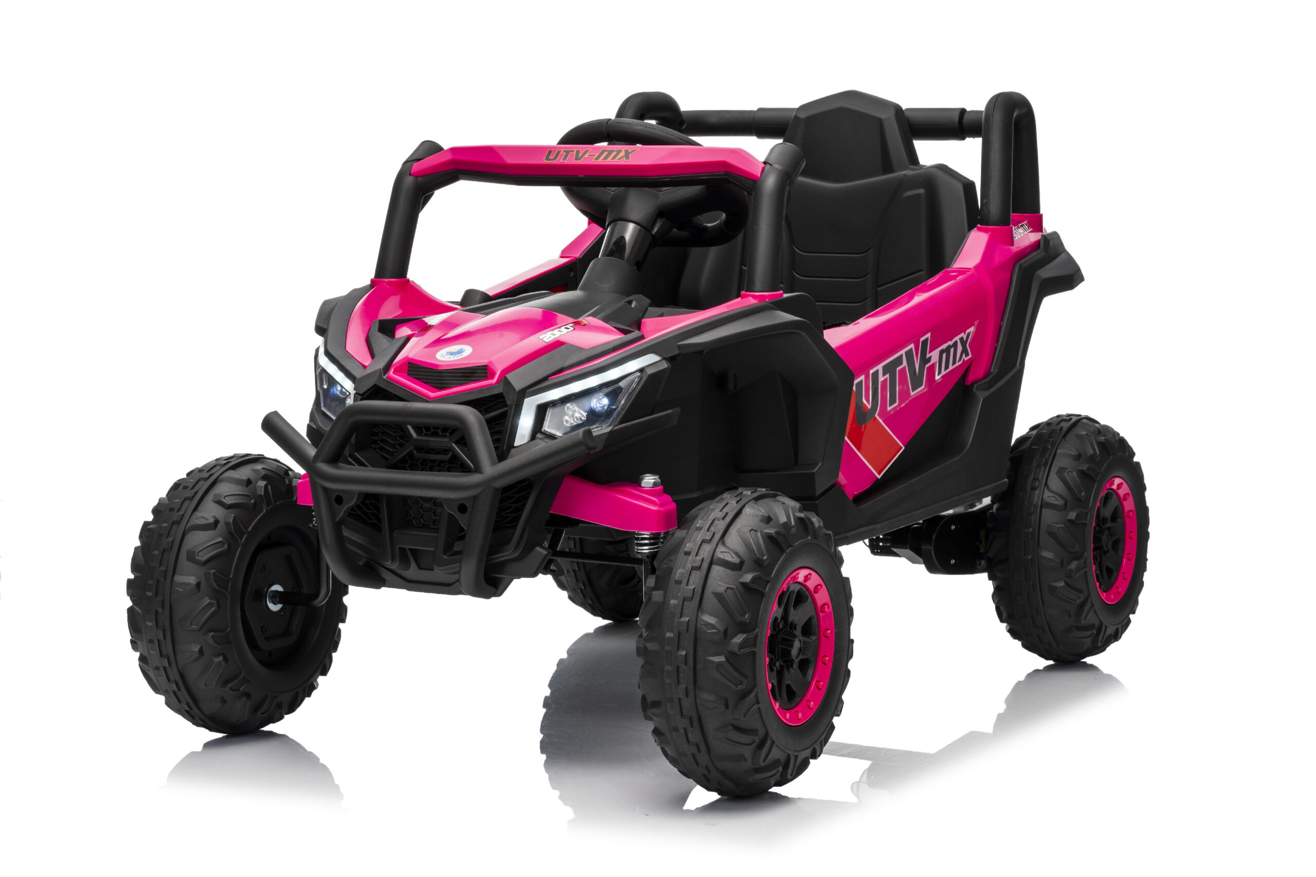Elektrické autíčko Buggy Madman růžové | UTV-MX 4x4 | EVA kola | 12V 10Ah | EKO kůže