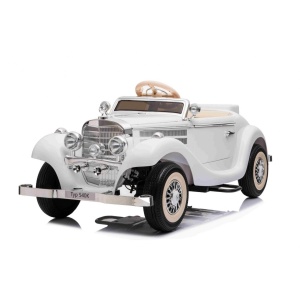 Elektrické autíčko Mercedes Benz Retro 540K 4x4 bílé - Repasováno - R-PA.A200.BIA