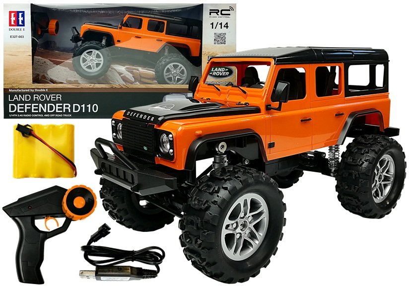 Double E Double E Auto na dálkové ovládání Land Rover Defender 4x4 RC 1:14 oranžové