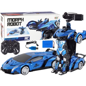 Auto Robot Transformers 2v1 na dálkové ovládání RC 1:10 modrá