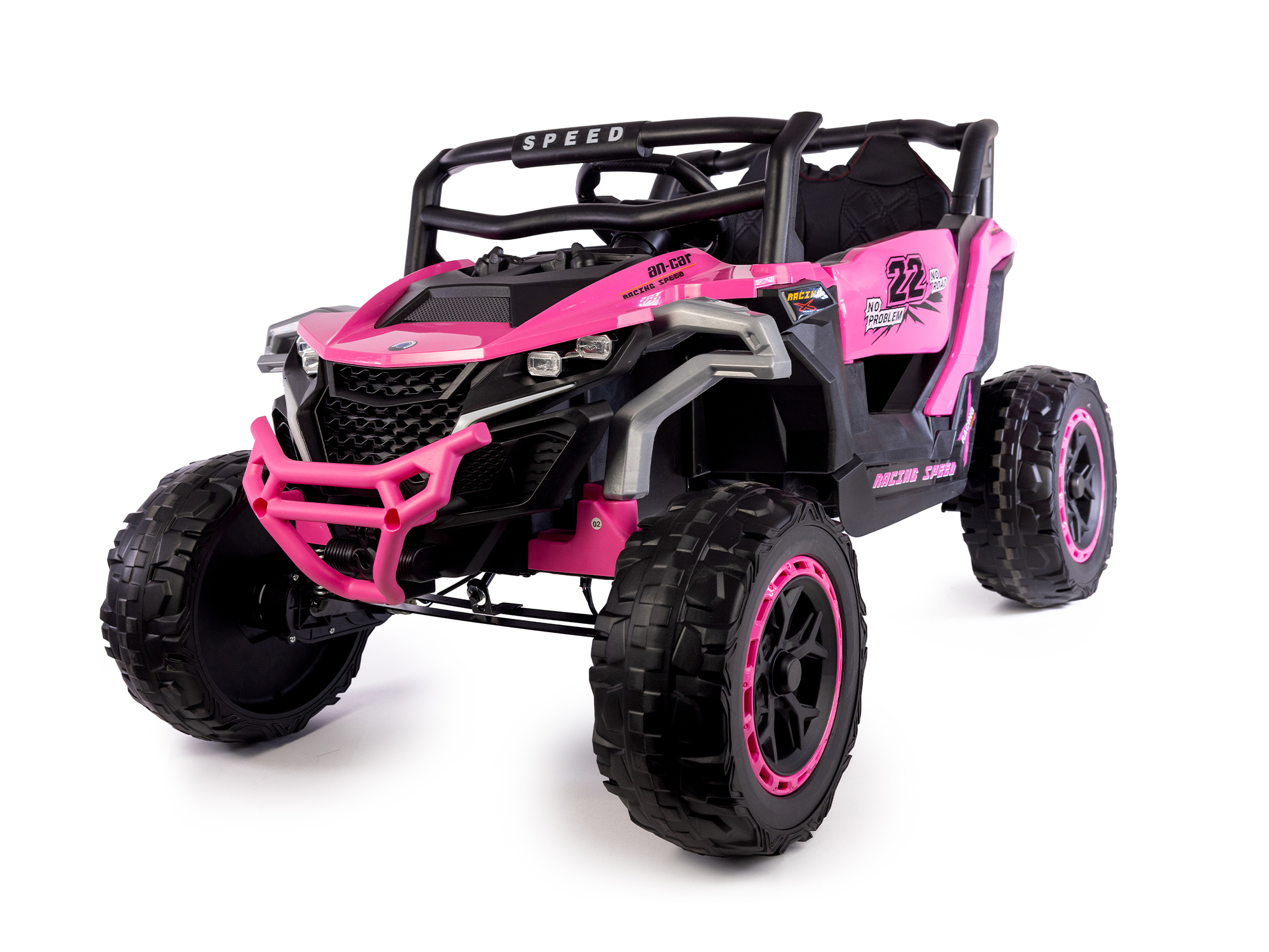 Elektrické autíčko Buggy Racing Speed 22 růžové | 4x4 | 12V10Ah | 180W | EVA | LED | 2
