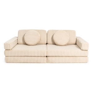 SHAPPY Dětská rozkládací pěnová pohovka SHAPPY PLAY manšestr WAFFLE Barva: Cream Beige