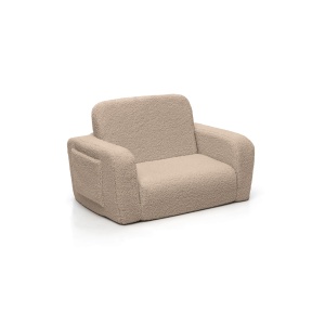 SHAPPY SHAPPY Dětské rozkládací pěnové křeslo LUMI TEDDY Barva: Light Beige