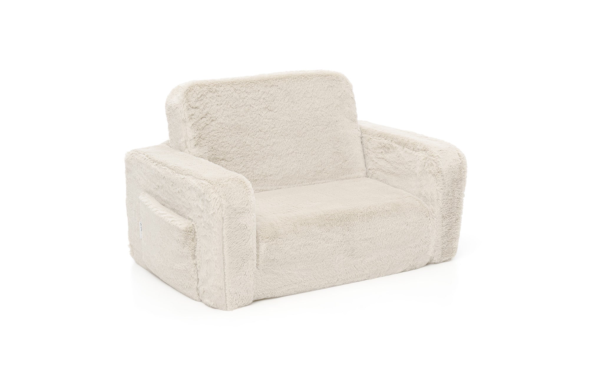 SHAPPY SHAPPY Dětské rozkládací pěnové křeslo LUMI Jemný plyš Barva: Cream