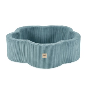PLUSH NEST PLUSH NEST Suchý bazén Květinová zóna Prémiový manšestr 95 × 30 cm modrý