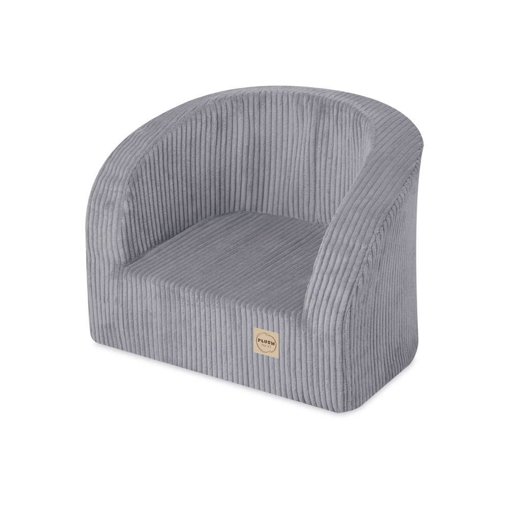 PLUSH NEST PLUSH NEST Dětské sedátko z prémiového šedého manšestru