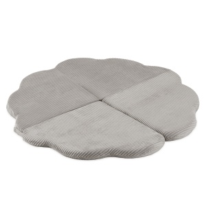 PLUSH NEST PLUSH NEST Plyšová hrací podložka ve tvaru květu Manšestr (prémiový) 115 × 115 × 5 cm béžová