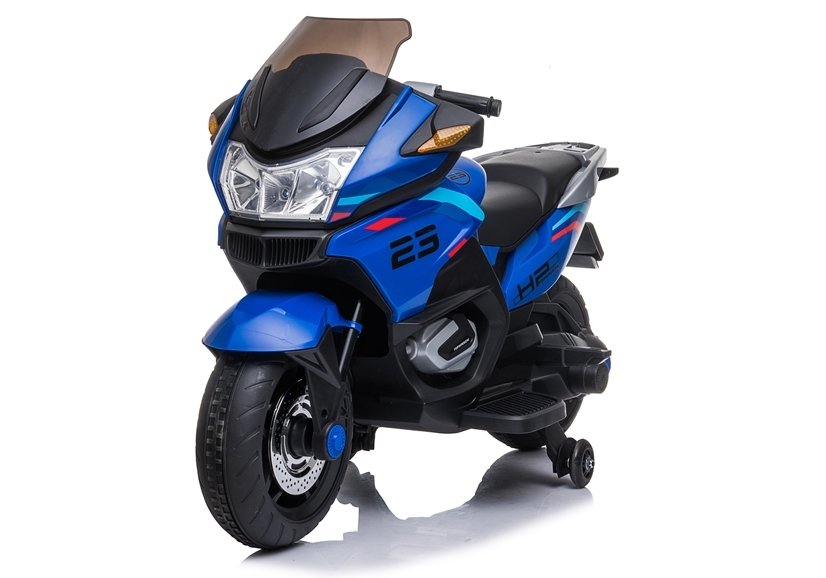 Dětská elektrická motorka XMX609 modrá | EVA kola | 12V7Ah