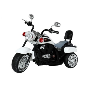 Dětská elektrická motorka Chopper bílá - Použito - L-5707