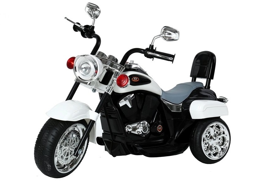 Dětská elektrická motorka Chopper bílá - Použito - L-5707