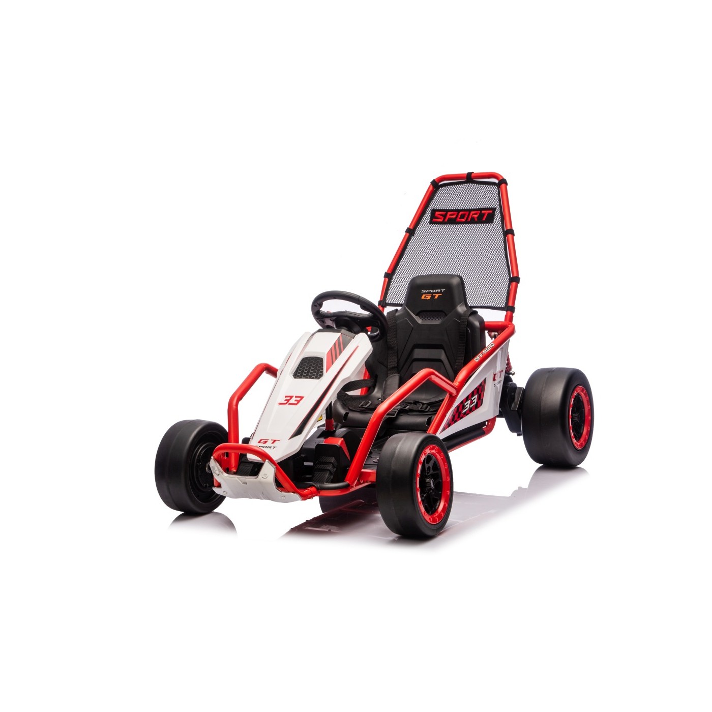 Elektrická driftovací motokára TORNADO 2x150W 24V červená