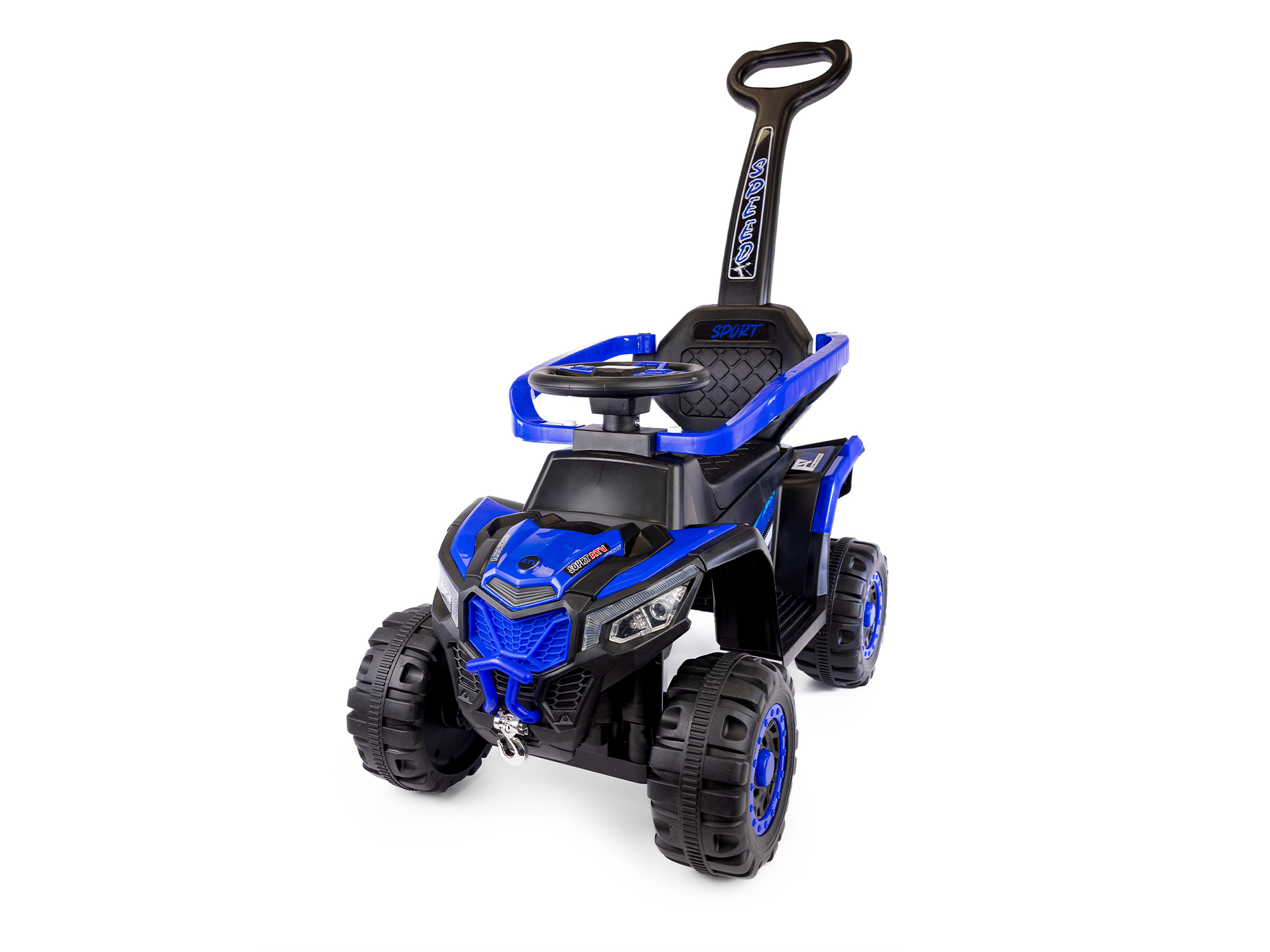 Speed MT280 Dětské elektrické odrážedlo | autíčko 3v1 s vodící tyčí modré