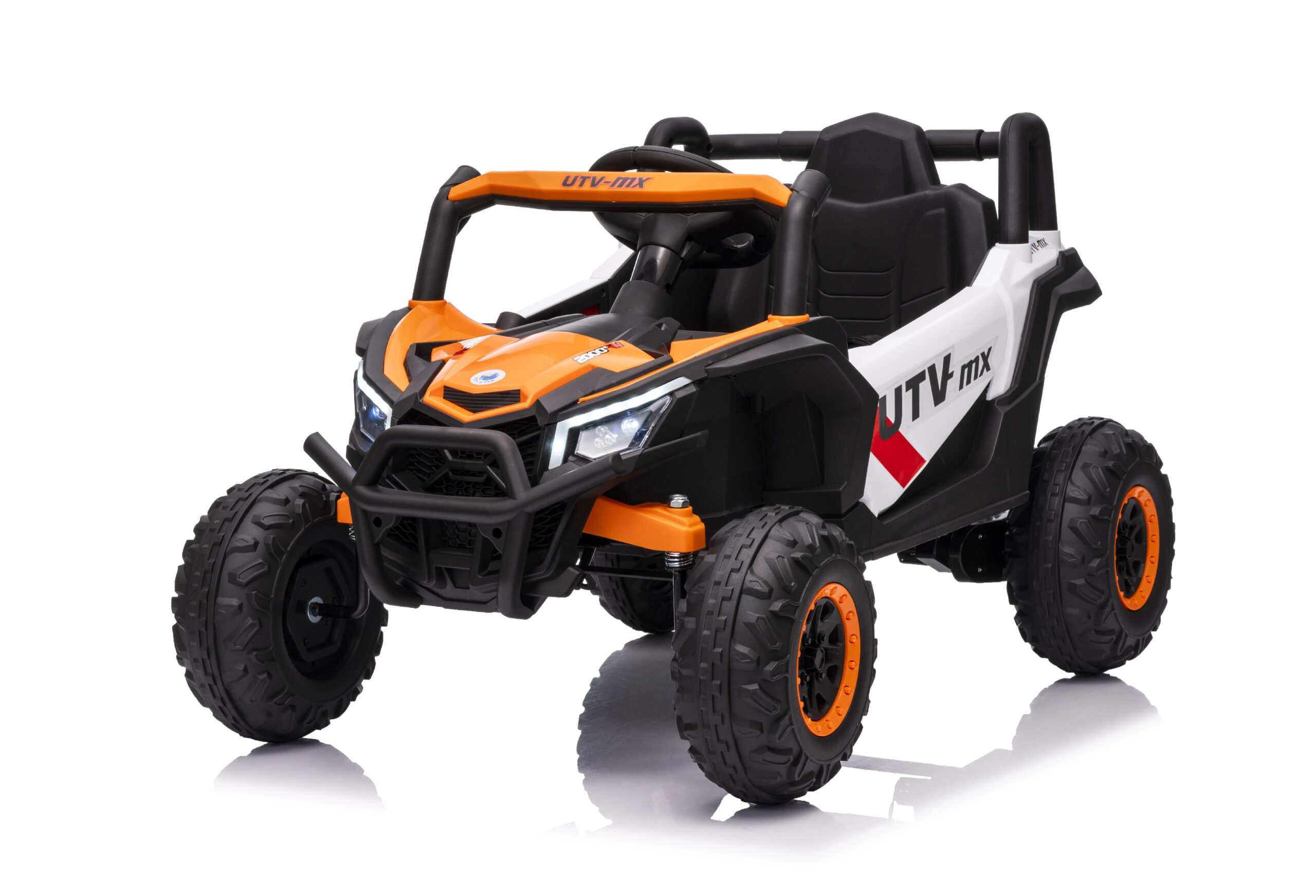 Elektrické autíčko Buggy Madman bílé | UTV-MX 4x4 | EVA kola | 12V 10Ah | EKO kůže