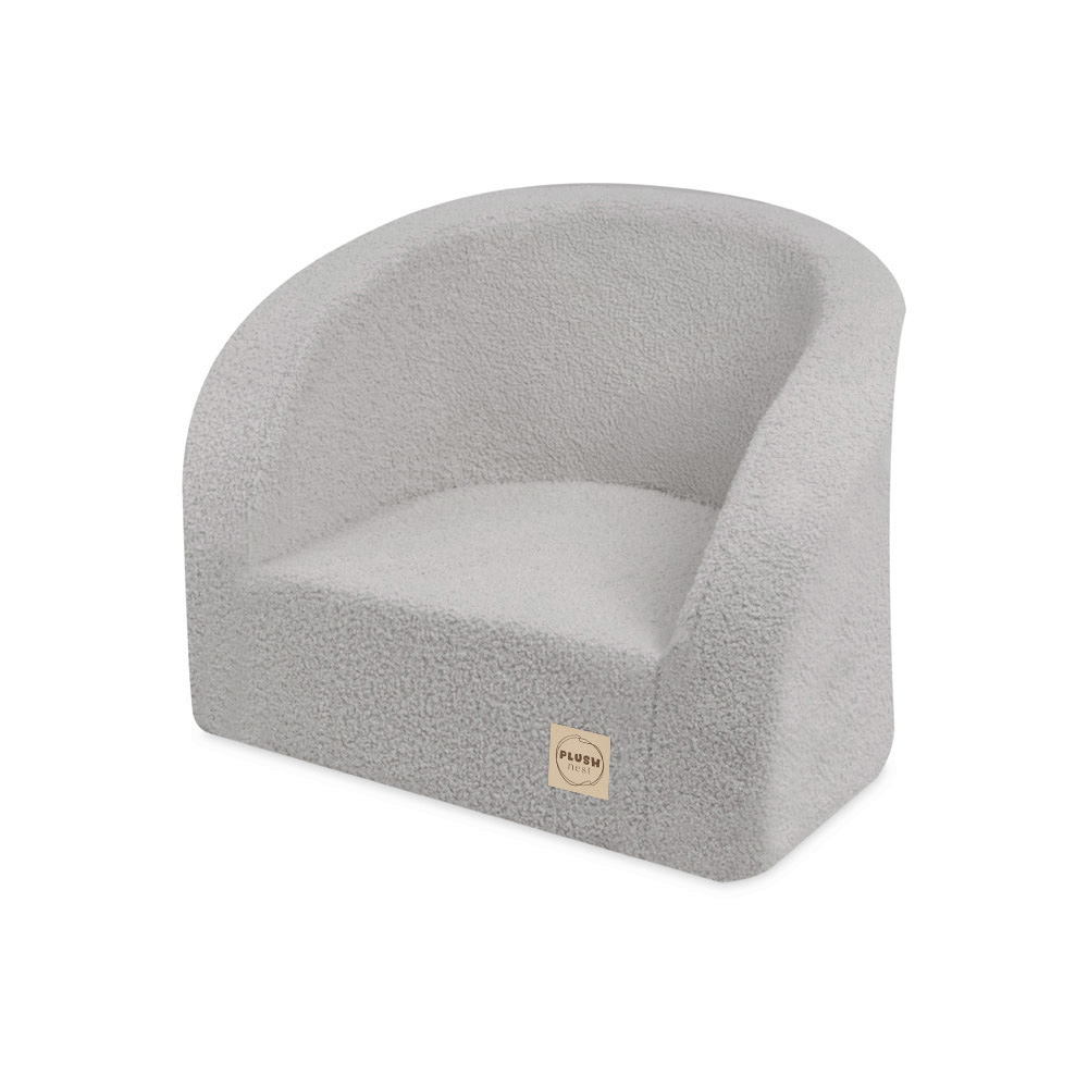 PLUSH NEST PLUSH NEST Dětské sedátko Šedý beránek