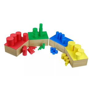 Moyo Montessori Moyo Montessori Barevné válečky bez úchytů z bukového dřeva