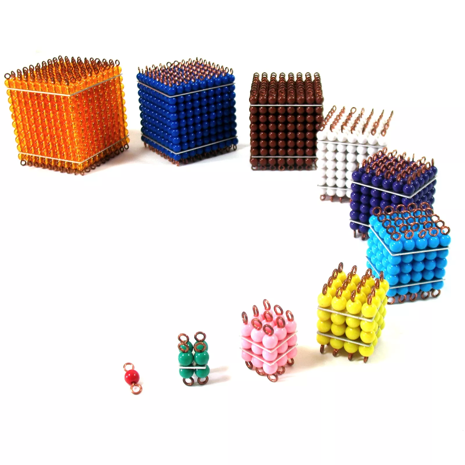 Moyo Montessori Moyo Montessori Barevné perlové krychle