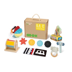 Montessori Naučný Smyslový box XXL 7v1 pro miminka 0-6 měsíců