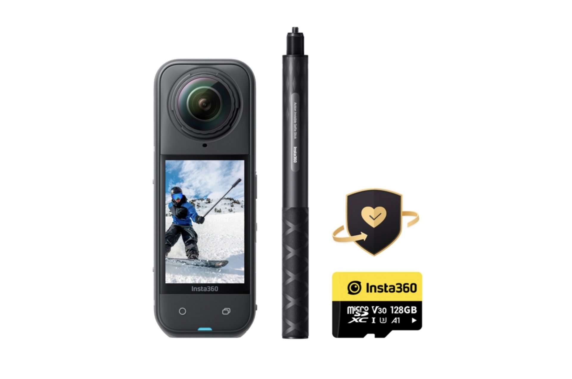 Akční kamera Insta360 X5 – Snowboard Bundle INST756
