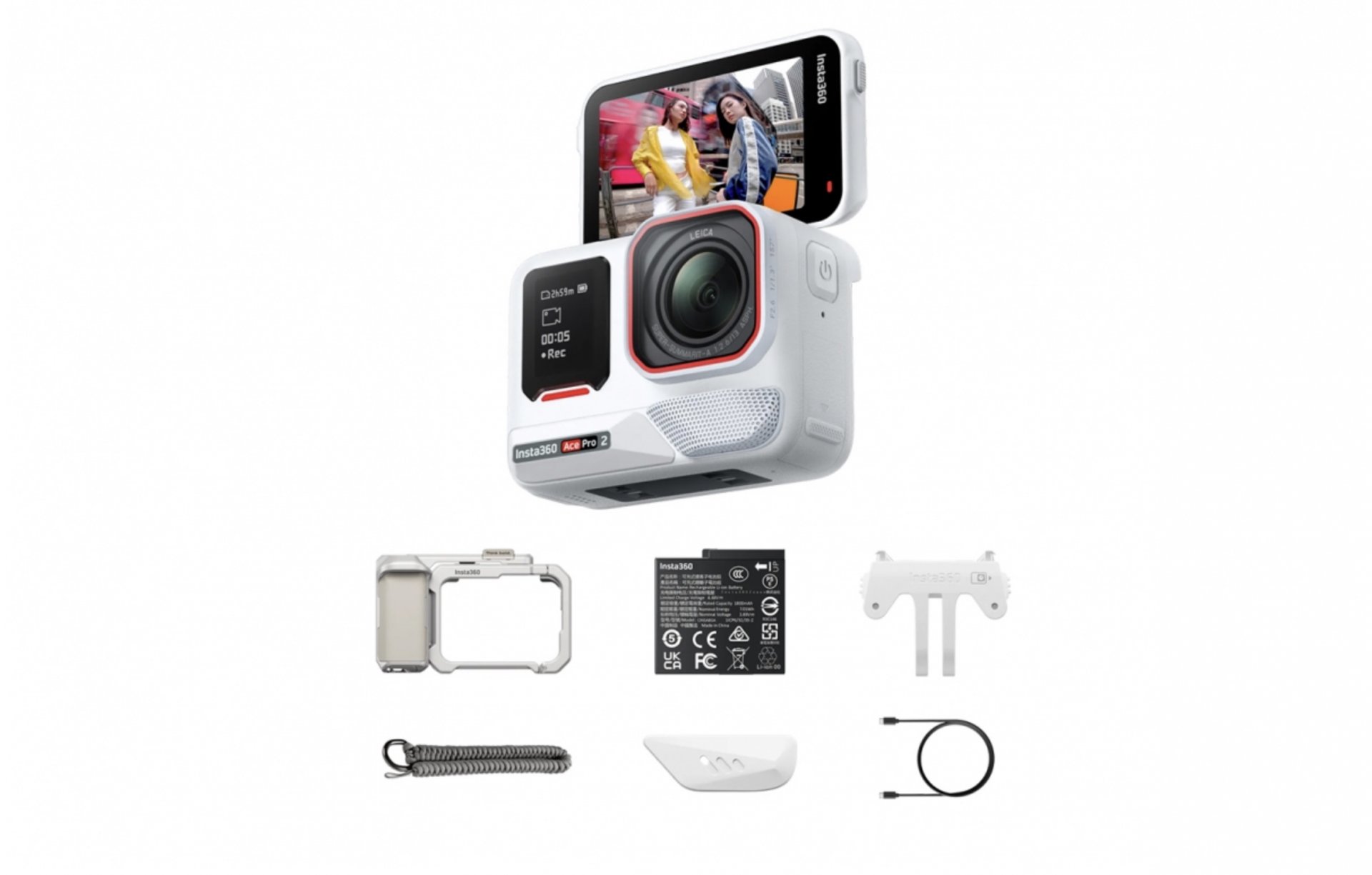 Akční kamera Insta360 Ace Pro 2 - Xplorer bundle - bílá INST133