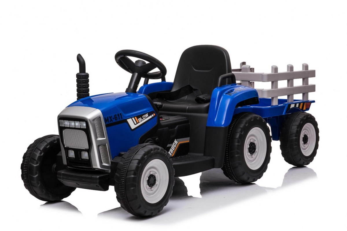Elektrický traktor s vlečkou T2 modrý