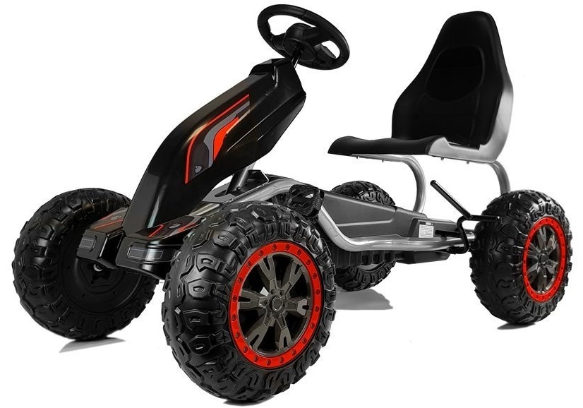 Dětská šlapací motokára Monster Strong černá