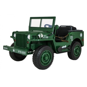 Dětské elektrické autíčko Willys 4x4 24V třímístné zelené
