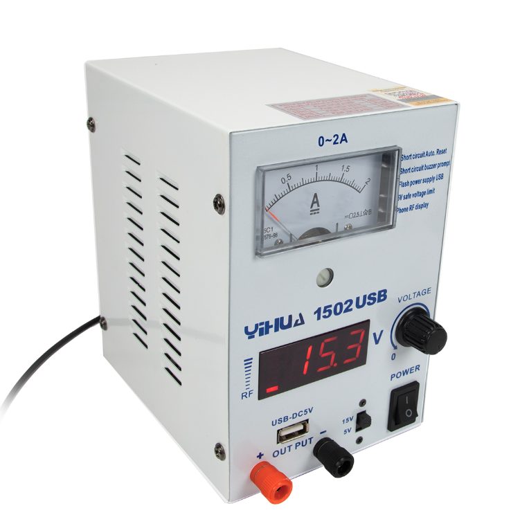 Nastavitelný laboratorní zdroj Yihua 1502USB - 0 až 15VDC