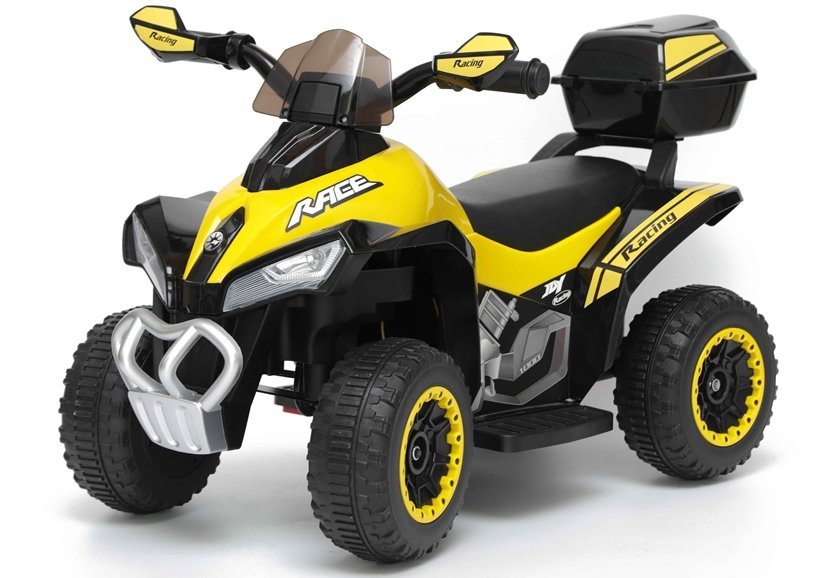 Dětská elektrická čtyřkolka Race žlutá