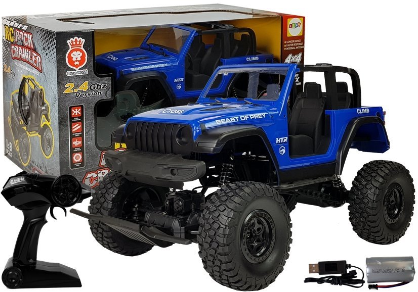 Auto na dálkové ovládání Rock RC 4x4 modré