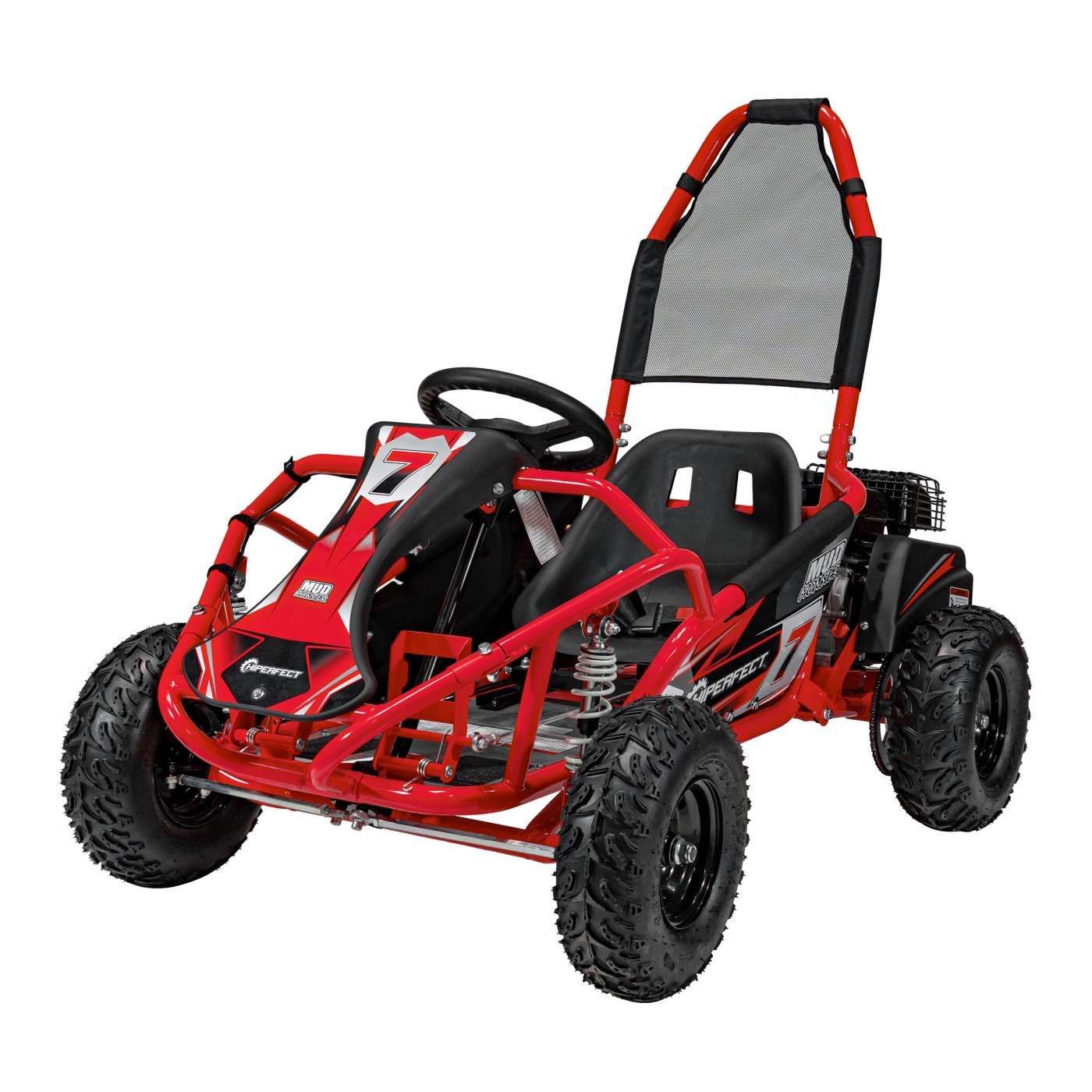 Dětská benzínová motokára MUD MONSTER červená