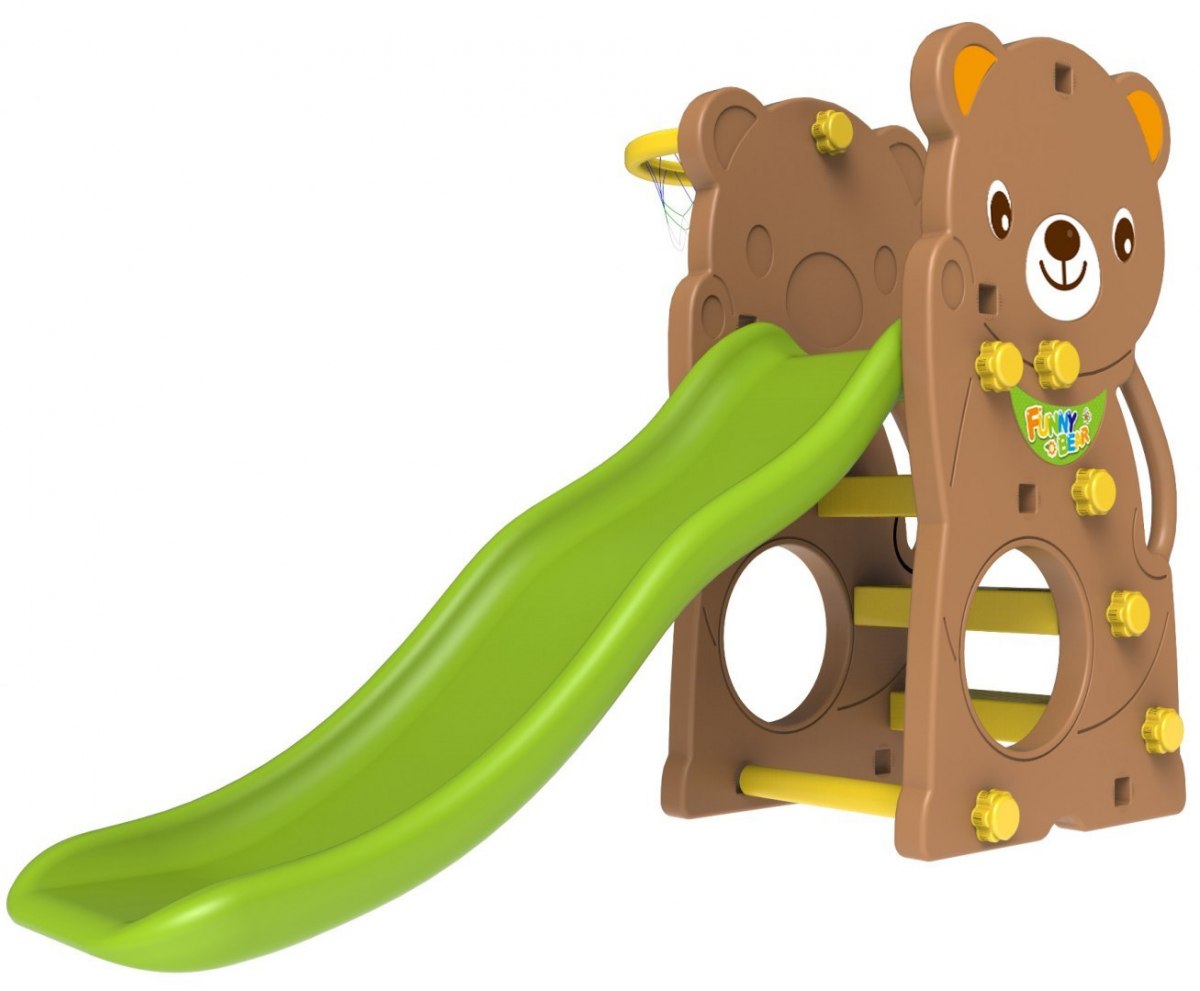 Dětská skluzavka 2v1 medvěd 136cm