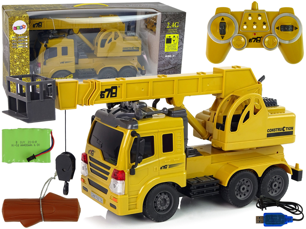 Nákladní auto se zvedacím jeřábem na dálkové ovládání 1:20 RC