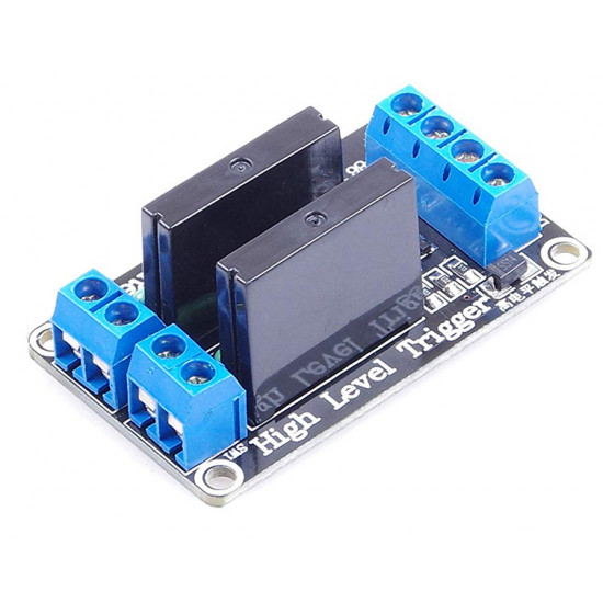 SSR Relé modul High level - 2 kanály 5V DC