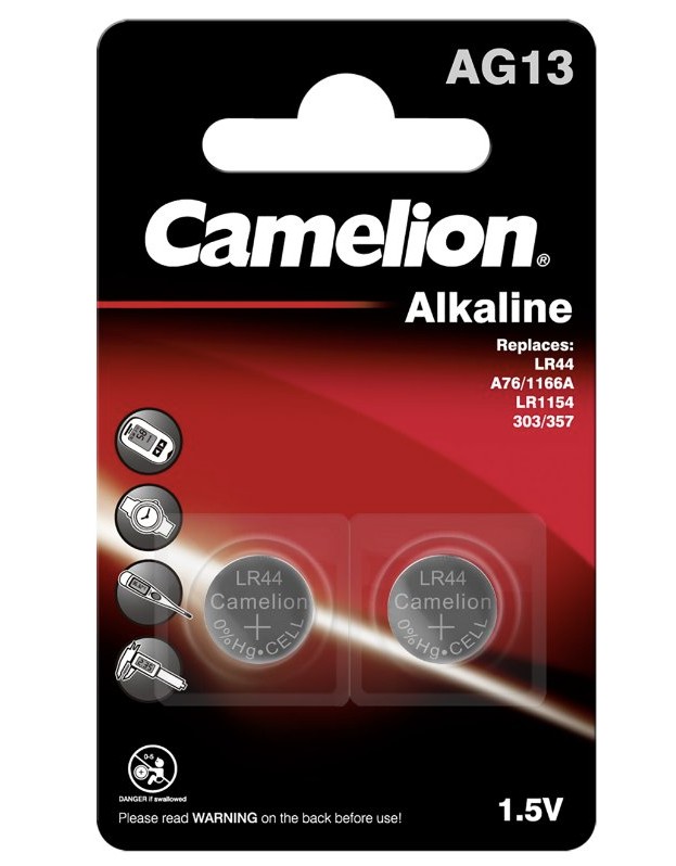 Camelion knoflíková alkalická baterie LR44 (LR44