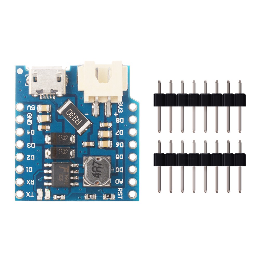 WeMos baterie Shield pro D1 mini - Napájení a nabíjení lithiové baterie