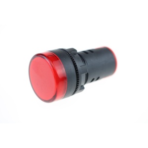 Signální LED světlo 22 mm AC/DC 12V - Červené