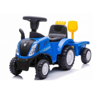 Dětské odrážedlo traktor s přívěsem New Holland T7 modrý