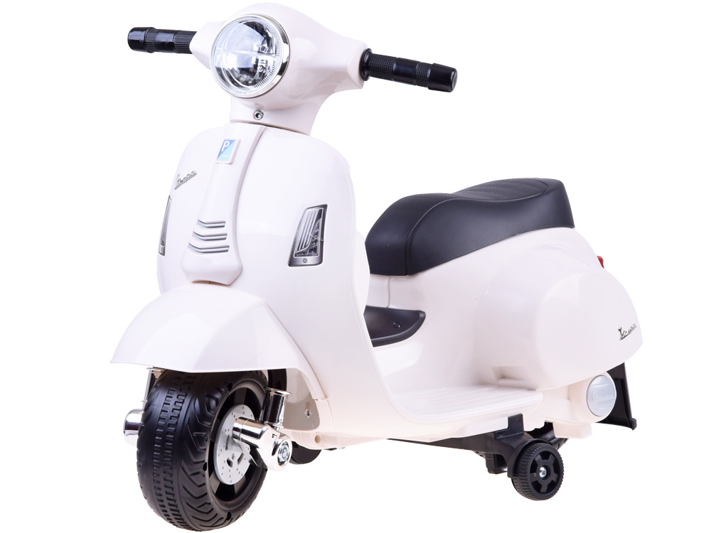 Dětská elektrická motorka Vespa bílá
