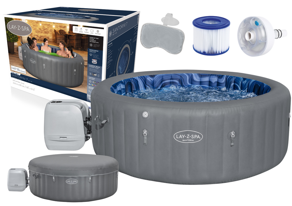 Nafukovací lázně Santorini pro 7 osob 216 x 216 x 80 cm Bestway 6001T